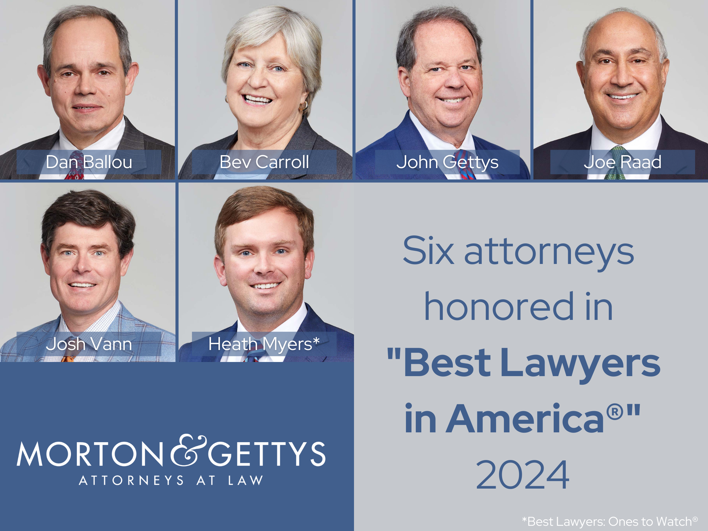 Six from Morton & Gettys included in 2024 edition of Best Lawyers